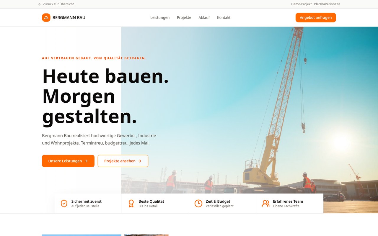 Vorschau: Bauunternehmen